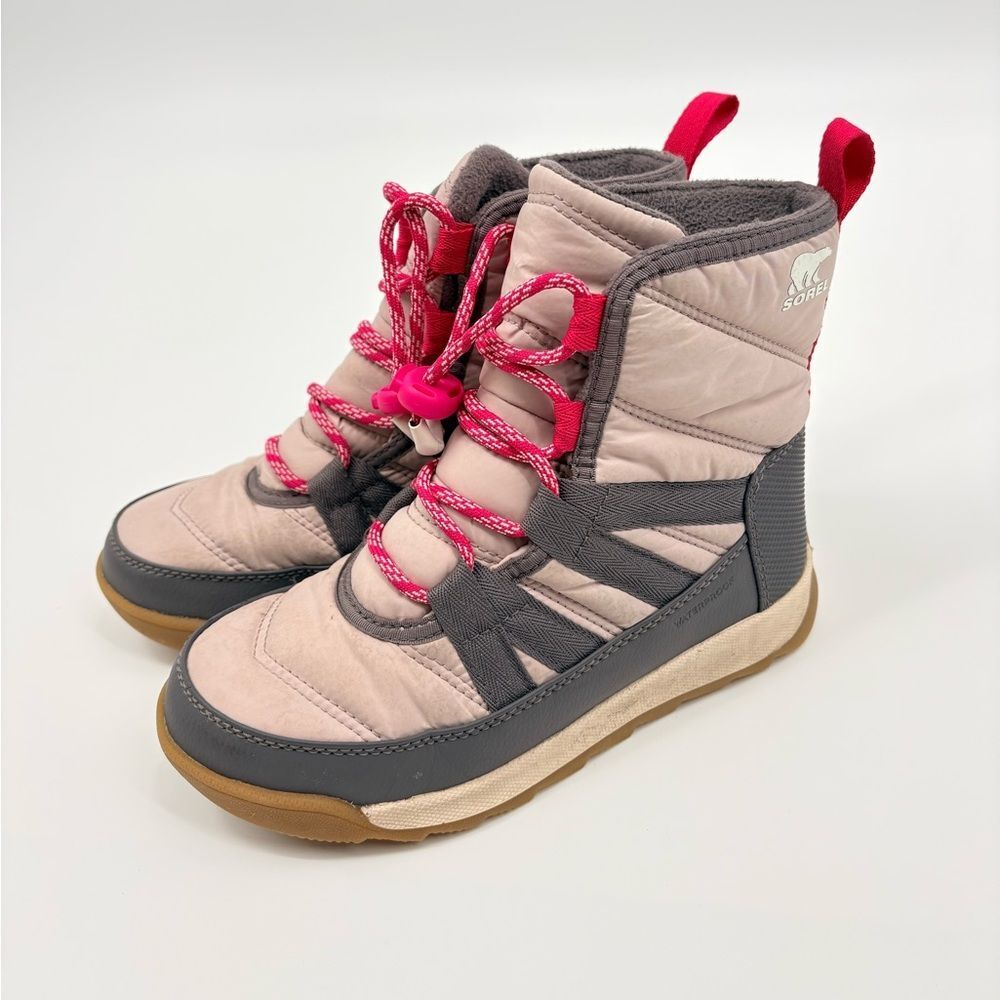 Sorel Kids' Pink and Dark Gray Boots
